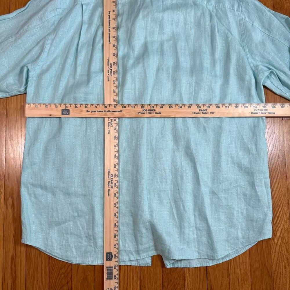Tommy Bahama Costa Sera Long Sleeve Linen Shirt Plume Aqual Teal Men's XL NWT! - Picture 8 of 8